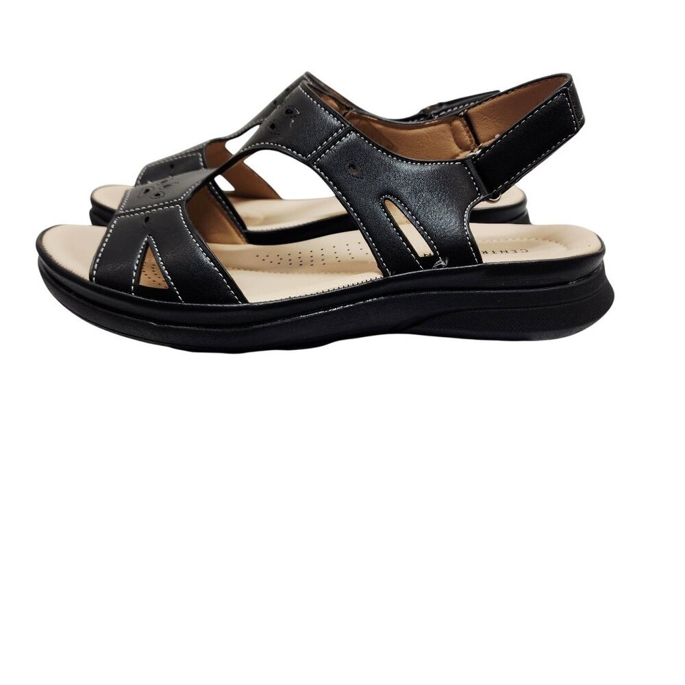 Centro Point Womens Leather Slingback Sandals With Box Size 8